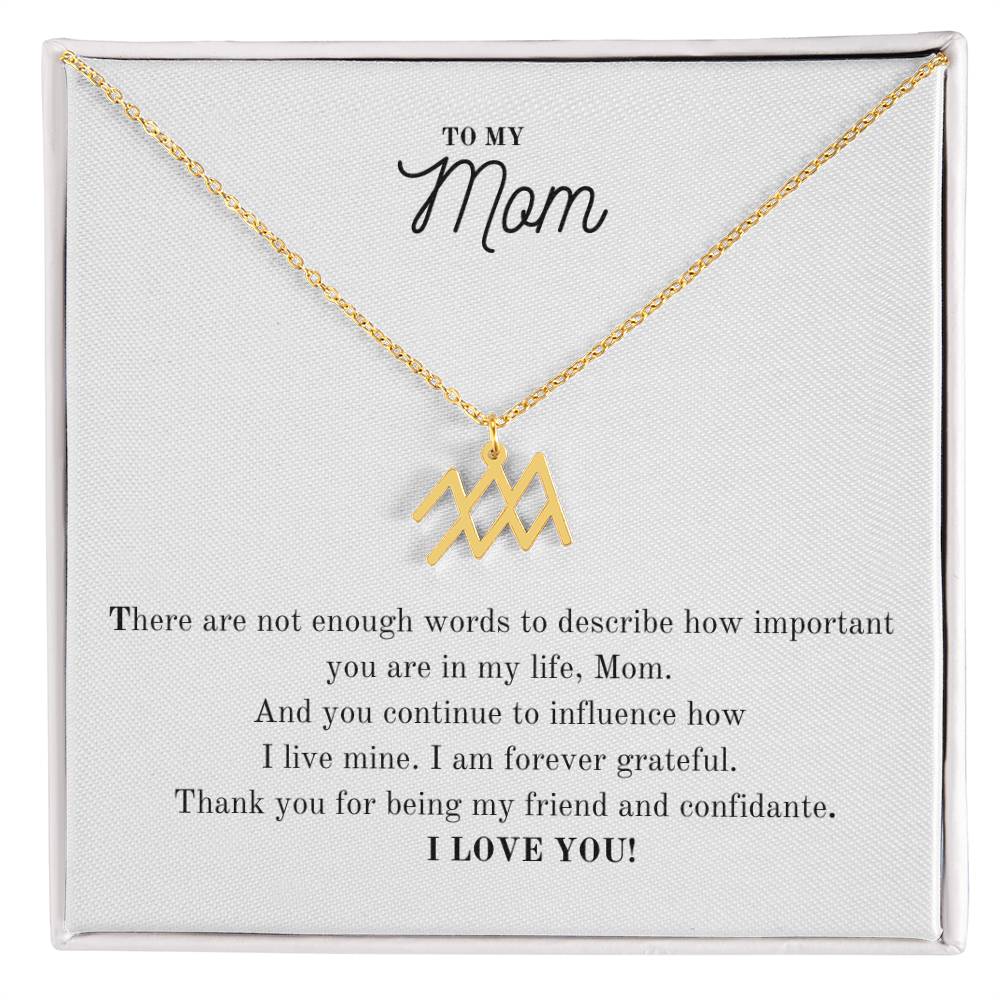 To My Mom | I Am Forever Grateful | Pendant Necklace