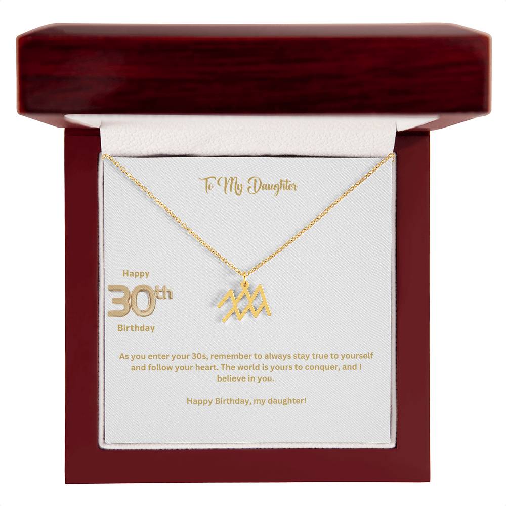 To My Daughter | Happy 30th Birthday | Zodiac Necklace