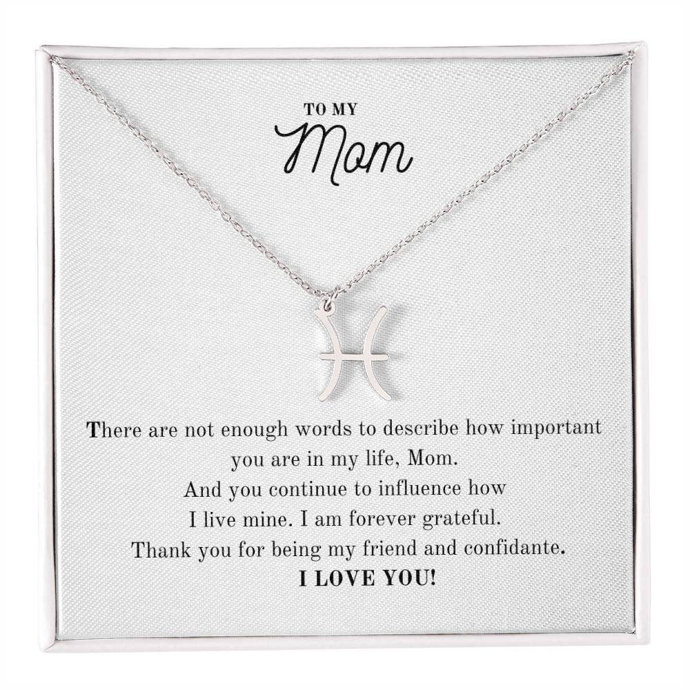 To My Mom | I Am Forever Grateful | Pendant Necklace