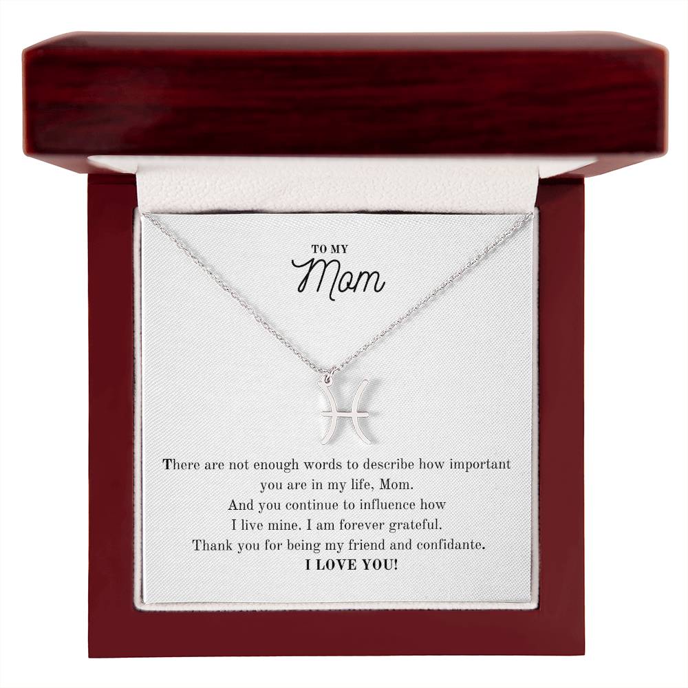 To My Mom | I Am Forever Grateful | Pendant Necklace