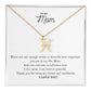 To My Mom | I Am Forever Grateful | Pendant Necklace