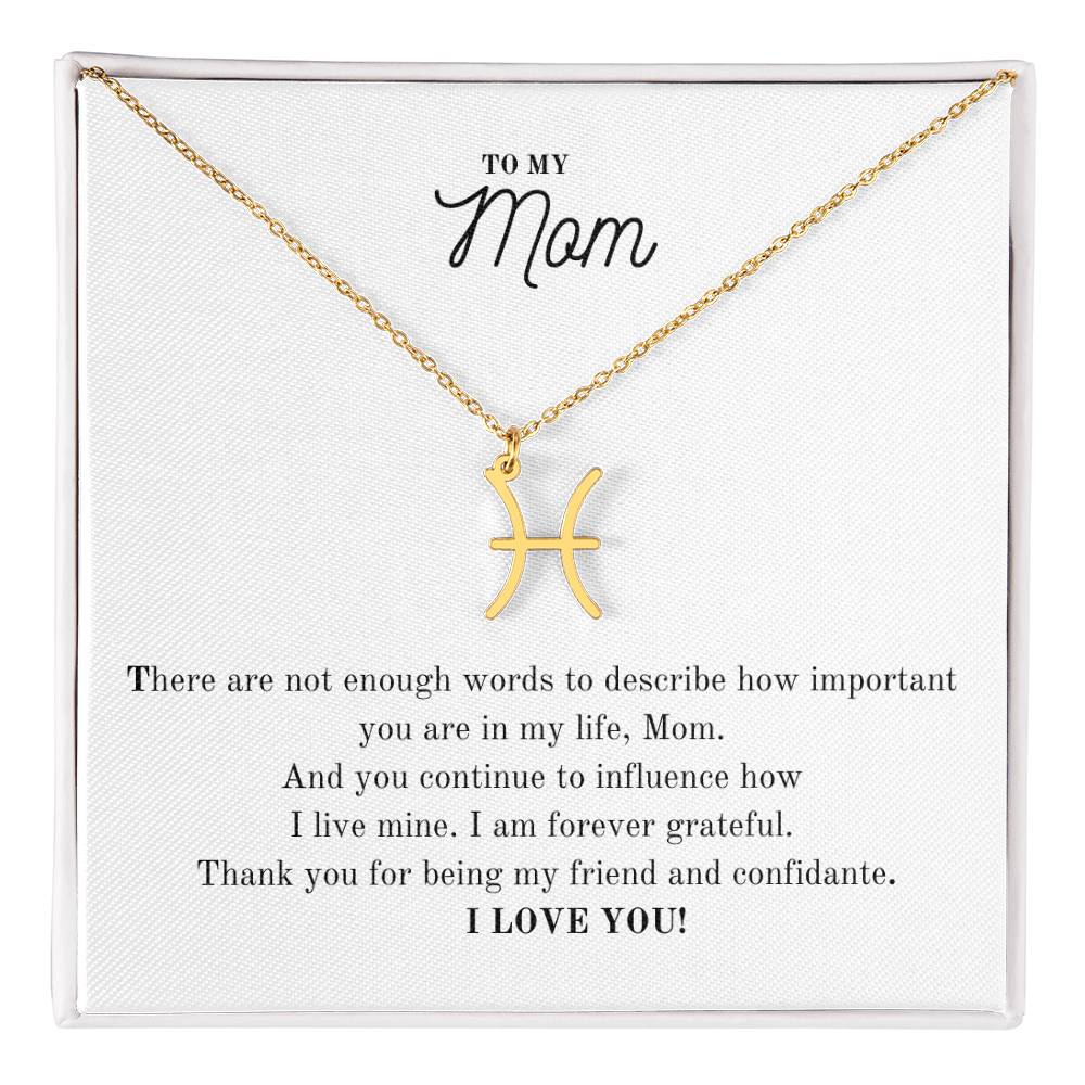 To My Mom | I Am Forever Grateful | Pendant Necklace