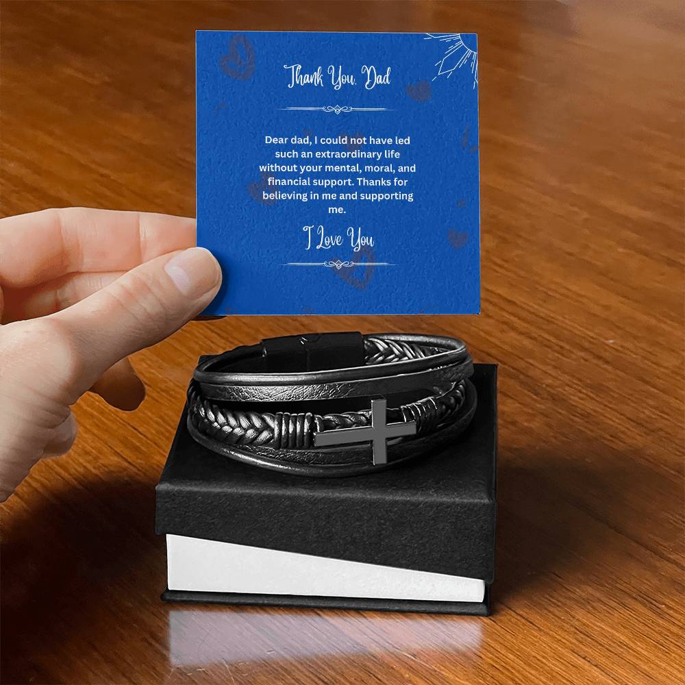 To My Dad | Thank You For Believing In Me | Men's Bracelet