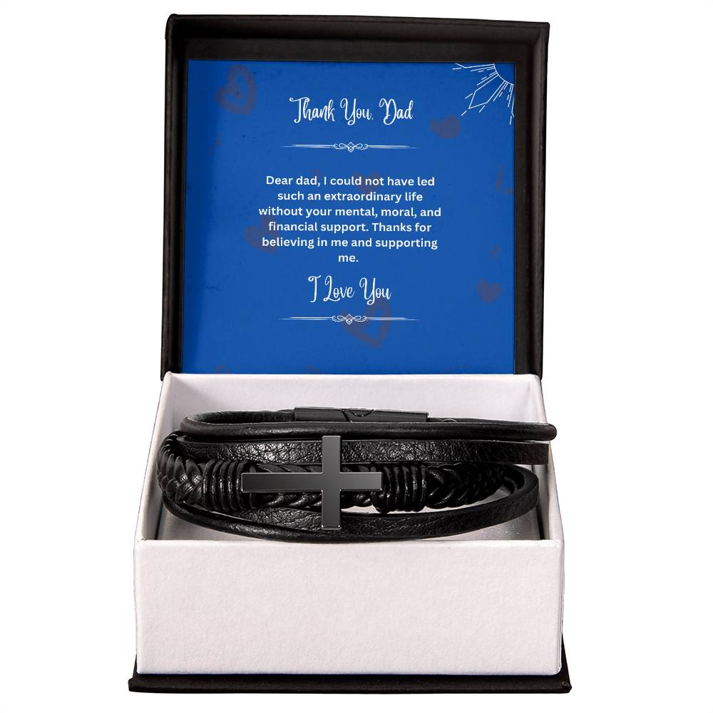 To My Dad | Thank You For Believing In Me | Men's Bracelet