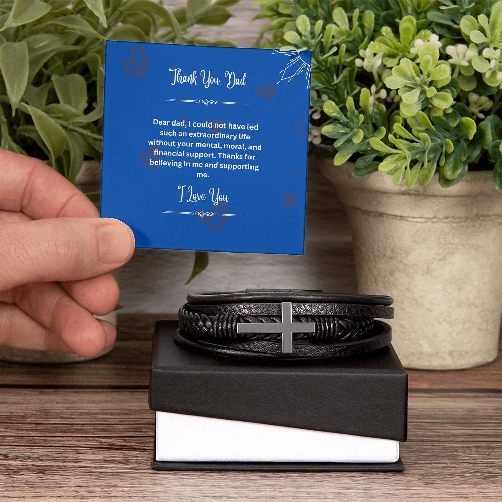 To My Dad | Thank You For Believing In Me | Men's Bracelet