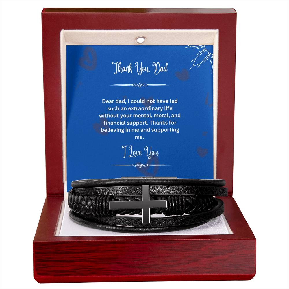 To My Dad | Thank You For Believing In Me | Men's Bracelet