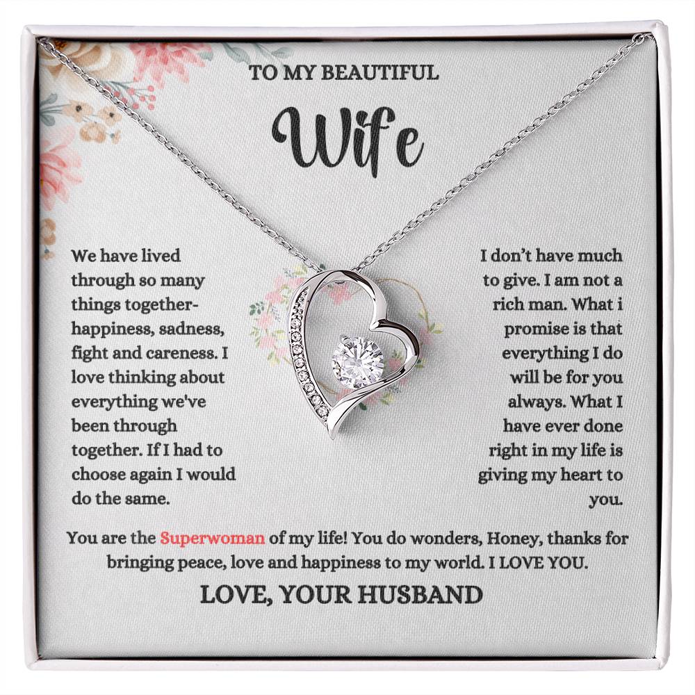To My Beautiful Wife | Thanks For Bringing Peace Into My World | Pendant Necklace