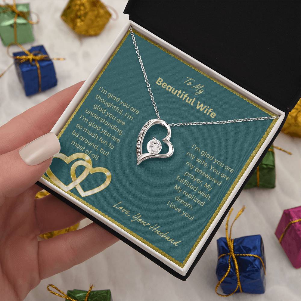 To My Beautiful Wife | I'm Glad You Are My Wife | Jewelry Necklace