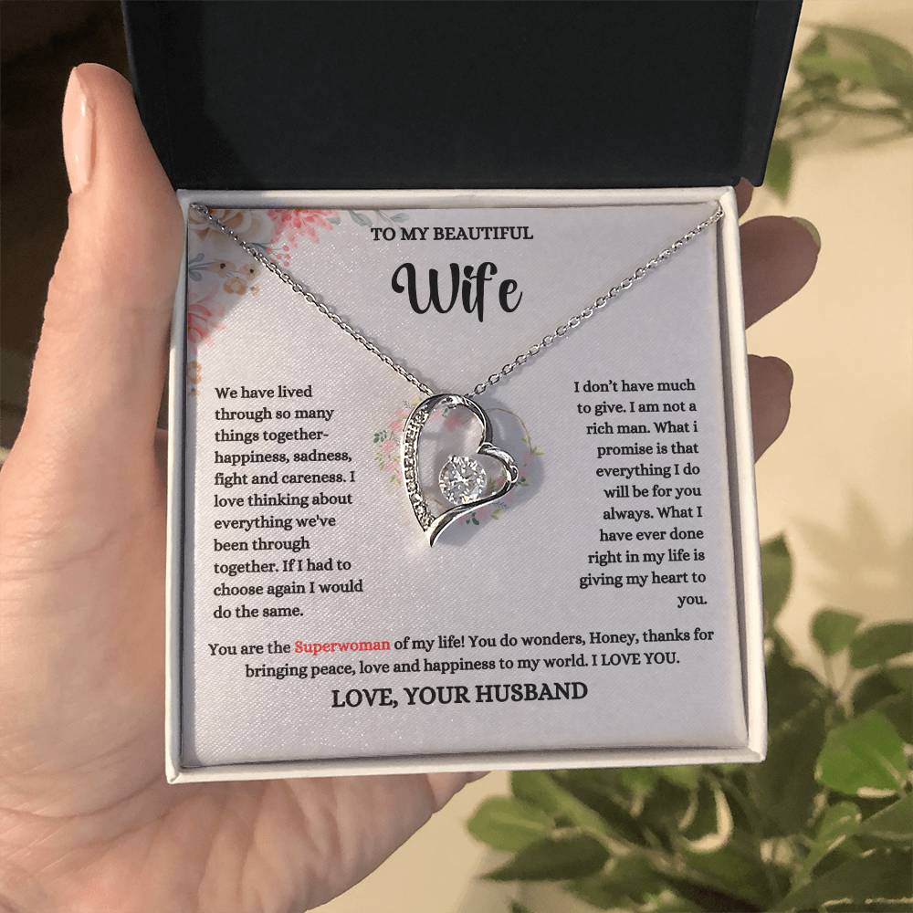 To My Beautiful Wife | Thanks For Bringing Peace Into My World | Pendant Necklace