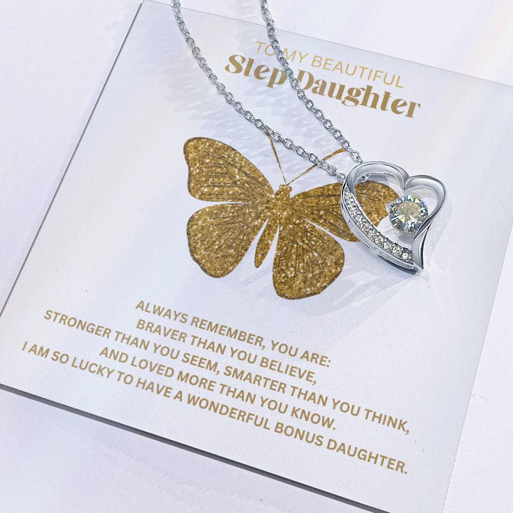 To My Beautiful Step Daughter | You Are Braver Than You Believe | Jewelry Necklace