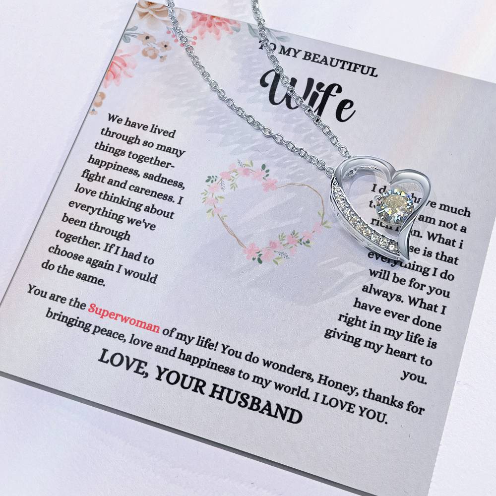 To My Beautiful Wife | Thanks For Bringing Peace Into My World | Pendant Necklace