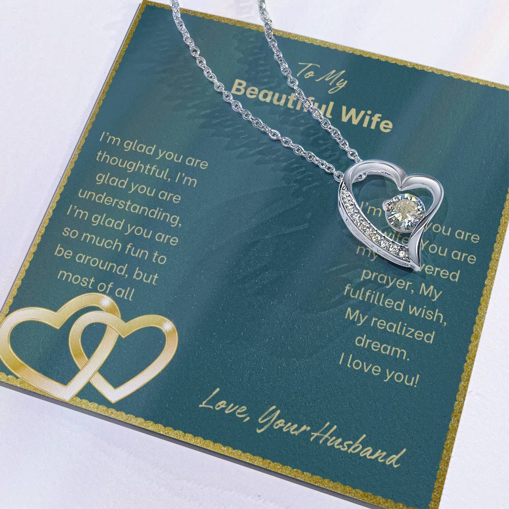 To My Beautiful Wife | I'm Glad You Are My Wife | Jewelry Necklace