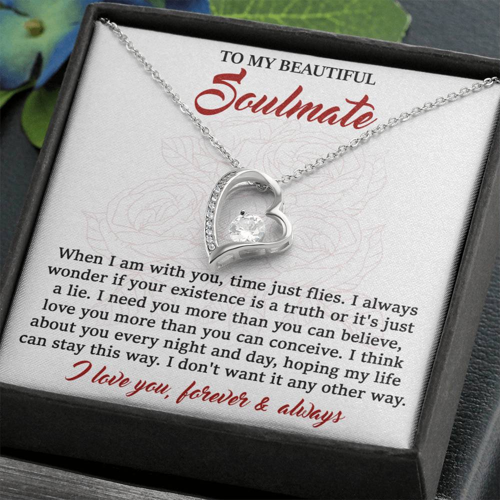 Soulmate I Need You - Gift for Valentine's Day - Forever Love Necklace