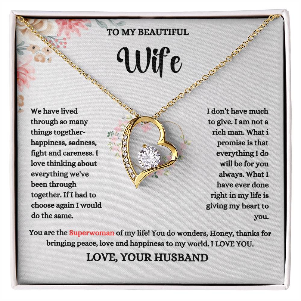 To My Beautiful Wife | Thanks For Bringing Peace Into My World | Pendant Necklace