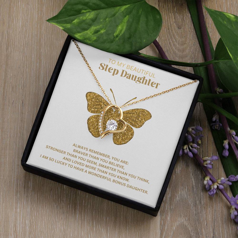 To My Beautiful Step Daughter | You Are Braver Than You Believe | Jewelry Necklace