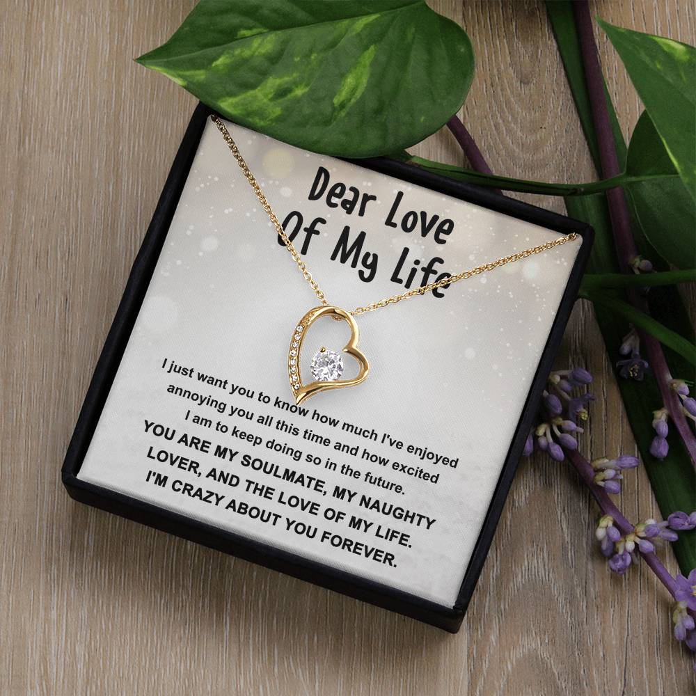 Dear Love Of My Life - Gift for Valentine's Day - Forever Love Necklace