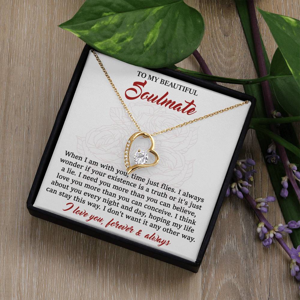Soulmate I Need You - Gift for Valentine's Day - Forever Love Necklace