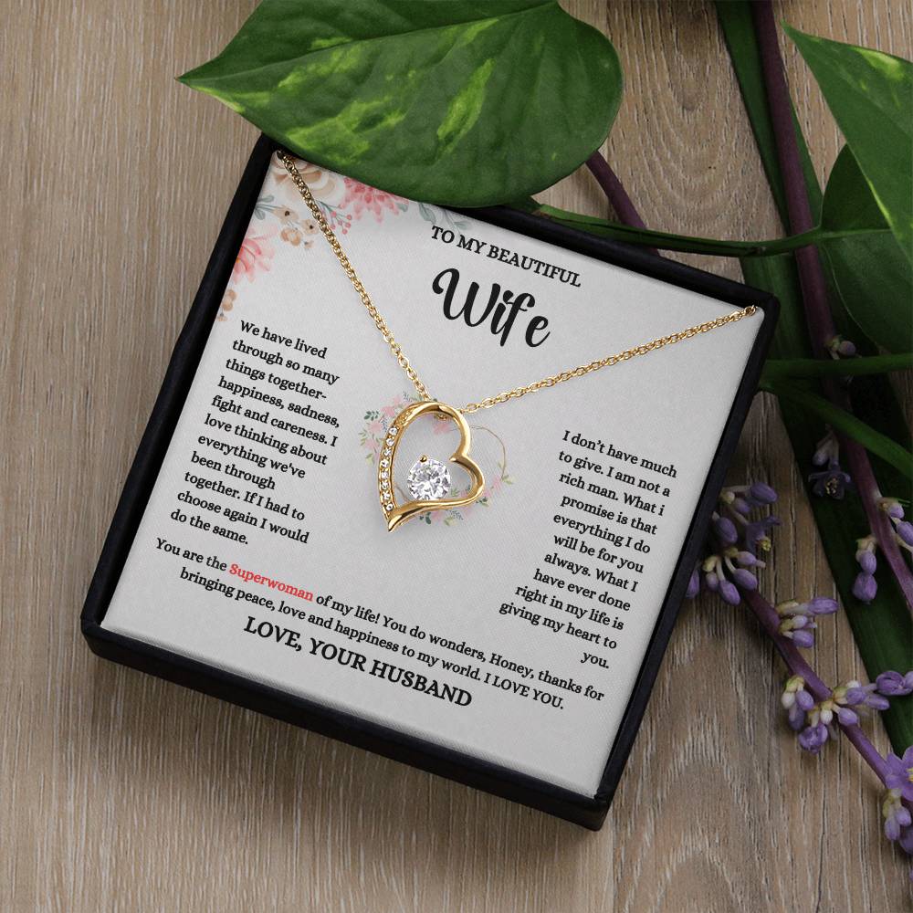 To My Beautiful Wife | Thanks For Bringing Peace Into My World | Pendant Necklace
