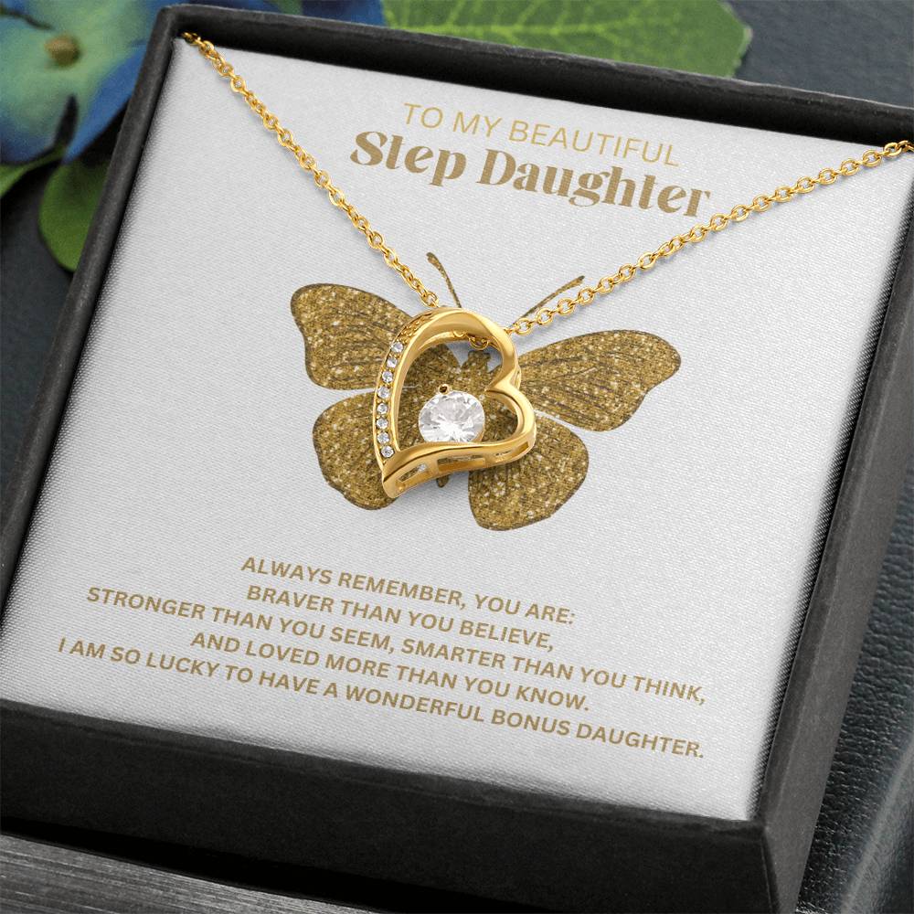 To My Beautiful Step Daughter | You Are Braver Than You Believe | Jewelry Necklace