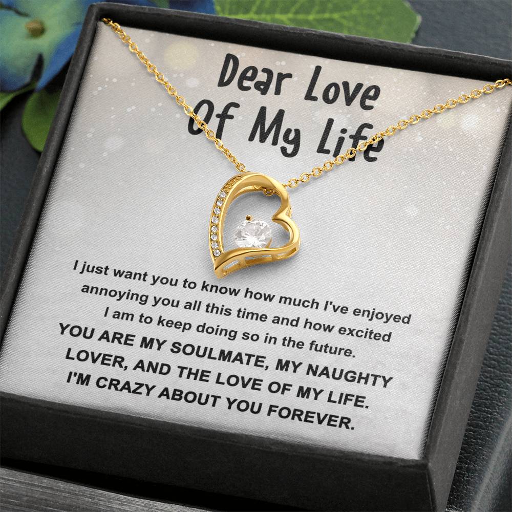 Dear Love Of My Life - Gift for Valentine's Day - Forever Love Necklace