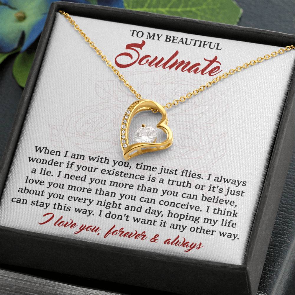 Soulmate I Need You - Gift for Valentine's Day - Forever Love Necklace