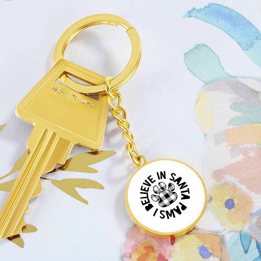 I Believe In Santa Paws | Pet Keychain